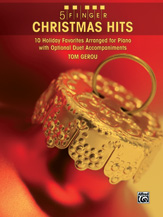 Five Finger Christmas Hits piano sheet music cover Thumbnail